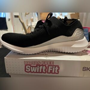 Skechers Black and White Swift Fit Sneakers